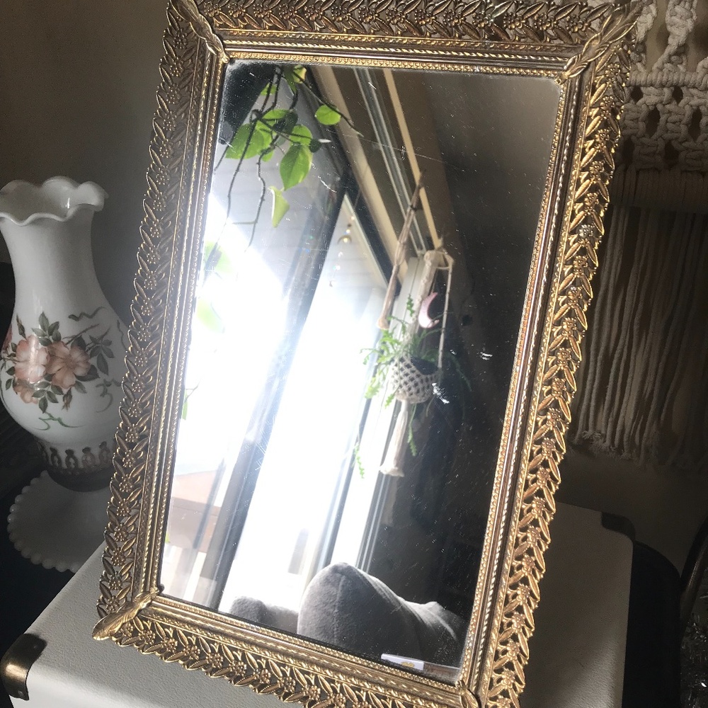 Vintage Gold Vanity Mirror